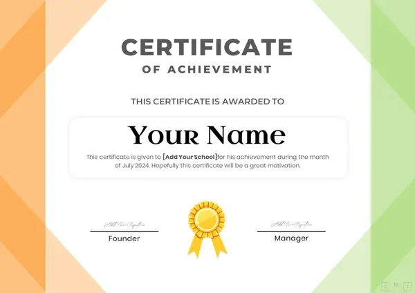Certificate of Achievement