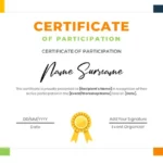 Participation Certificate
