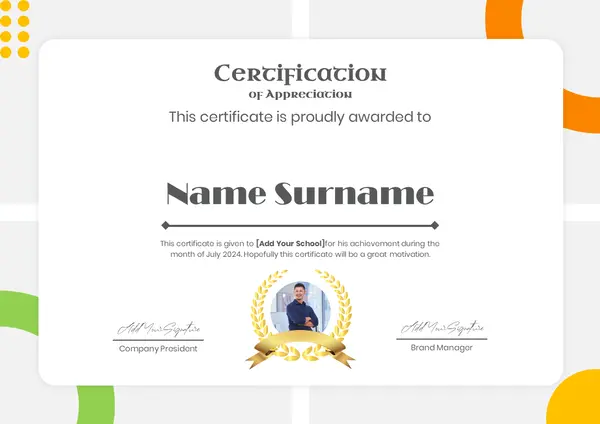 Appreciation Certificate Template