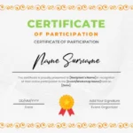 Certificate of Participation Template