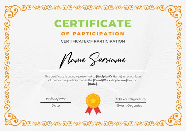 Certificate of Participation Template