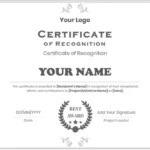 Certificate of Recognition