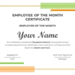 Employee of the Month Certificate