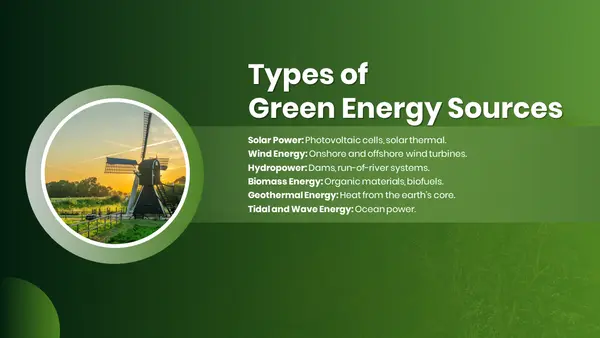Types of Green Energy Template