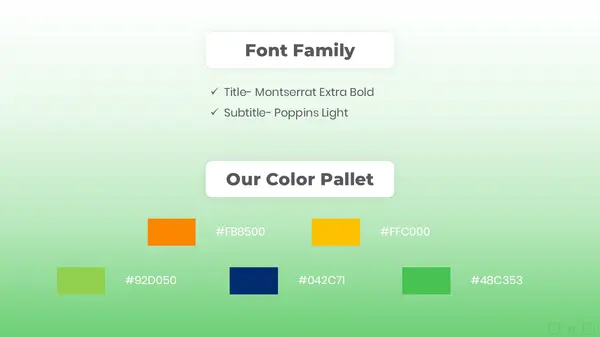 Font Family and Color Pallete Thankslide Free Download