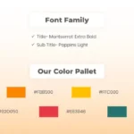 Font Family and color Palate of Solar energy PowerPoint Template