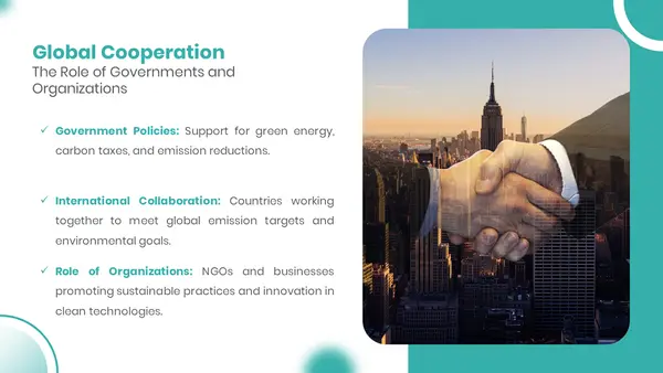 Global Cooperation ( Global Warming PowerPoint Template)