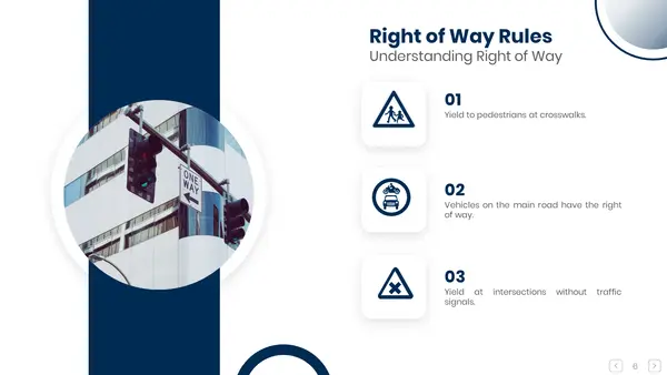Right of Way Rules Road Safety Rules PPT Templates